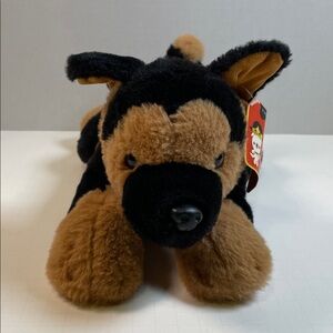 FAO Schwarz Black Brown German Shepherd Plush Puppy - 14" Plush - Adorable